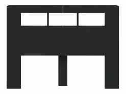 vidaxl Cabecero con LED madera de ingeniería 140x18,5x103,5 cm Negro Online