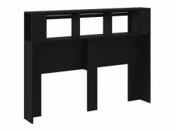 vidaxl Cabecero con LED madera de ingeniería 140x18,5x103,5 cm Negro Online