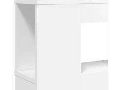vidaxl Cabecero Y Puente De Cama|Cabecero con LED madera de ingeniería 120x18,5x103,5 cm