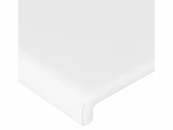 Clicnbuy Cabecero con luces LED cuero sintético 160x5x118/128 cm Blanco Hot