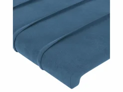 Clicnbuy Cabecero con orejas de terciopelo oscuro 103x23x118/128 cm Azul Online