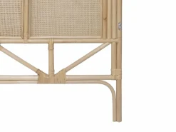 Vente-unique Cabecero Y Puente De Cama|Cabecero de cama 140 cm en ratán color natural - JAKOBIA