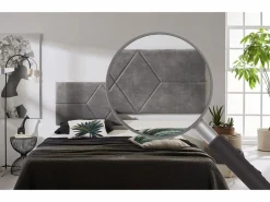 Eccox Cabecero Y Puente De Cama|Cabecero de Cama 110 Dos Rombos Tela Antimanchas 152x57x5cm