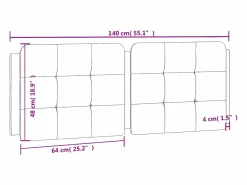 Cabecero de cama acolchado cuero sintético 140 cm^Clicnbuy Online