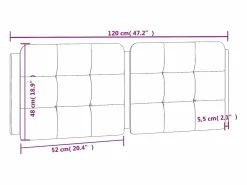 Clicnbuy Cabecero Y Puente De Cama|Cabecero de cama acolchado cuero sintético negro 120 cm