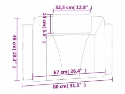 Cabecero de cama acolchado cuero sintético 80 cm^Clicnbuy Online