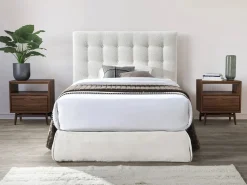 Cabecero de cama capitoné 180 cm en tela bouclé - FRANCESCO^Vente-unique Online
