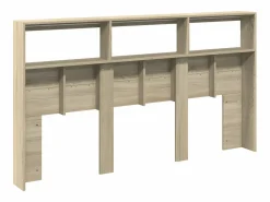 Cabecero de cama con LED roble Sonoma 180x17x102 cm^Clicnbuy Discount
