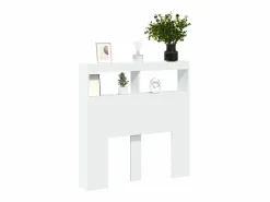 vidaxl Cabecero de cama con LED 100x17x102 cm Blanco Outlet