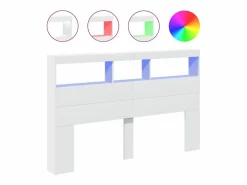 Clicnbuy Cabecero Y Puente De Cama|Cabecero de cama con LED 160x17x102 cm