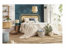 Cabecero de cama de ratán natural y mimbre 165 cm BOW^Miliboo New