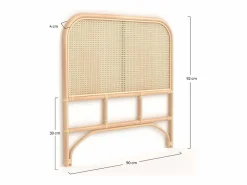 Cabecero de cama en ratán y rejilla 90 cm - Naïra^Rendez-Vous Déco Clearance