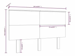 vidaxl Cabecero de cama madera maciza de pino 144x6x82,5 cm Blanco Online
