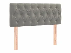 vidaxl Cabecero Y Puente De Cama|Cabecero de terciopelo claro 90x7x78/88 cm