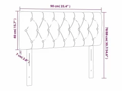 vidaxl Cabecero Y Puente De Cama|Cabecero de terciopelo claro 90x7x78/88 cm