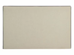 Vente-unique Cabecero Y Puente De Cama|Cabecero desenfundable 150 cm de algodón y lino en tonos beige y negro - CHESMA