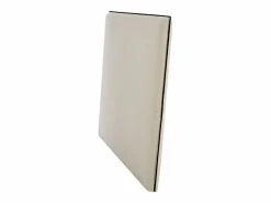 Vente-unique Cabecero Y Puente De Cama|Cabecero desenfundable 150 cm de algodón y lino en tonos beige y negro - CHESMA