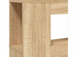 vidaxl Cabecero Y Puente De Cama|Cabecero LED madera ingeniería roble Sonoma 120x18,5x103,5 cm