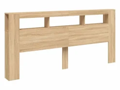 Cabecero LED madera ingeniería roble Sonoma 220x18,5x103,5 cm^Clicnbuy New