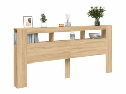 Cabecero LED madera ingeniería roble Sonoma 220x18,5x103,5 cm^Clicnbuy New