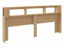Cabecero LED madera ingeniería roble Sonoma 220x18,5x103,5 cm^Clicnbuy New