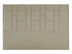 Vente-unique Cabecero moderno Hermine de terciopelo color de 160 cm Topo Discount