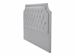 Vente-unique Cabecero tapizado 200 cm en tela gris - JOHENE Gris claro Online