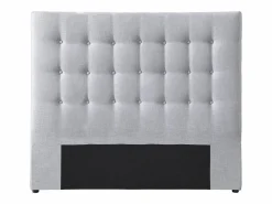 Vente-unique Cabecero Y Puente De Cama|Cabecero tapizado 160 cm en tela - FRANCESCO