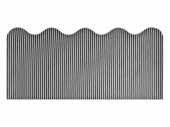 Cabecero Y Puente De Cama|Cabecero tapizado forma ondulada rayas blancas y negras 160x73,5cm