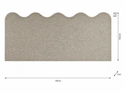 Cabecero tapizado forma ondulada tejido teddy 160x73,5cm^ Sale