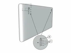 VS Venta-stock Cabecero Y Puente De Cama|Cabecero tapizado Oslo 140x100 cm, capitone en Tela , 8 cm de profundidad