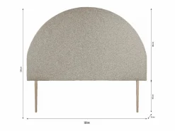 Cabecero tapizado tejido teddy 160x120cm MOON^