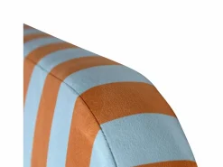 Cabecero tapizado terciopelo a rayas azul y 160x97cm Naranja New