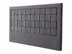 Vente-unique Cabecero tejido 160 cm Terciopelo oscuro. JENNA Gris New