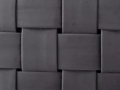 Vente-unique Cabecero tejido 160 cm Terciopelo oscuro. JENNA Gris New