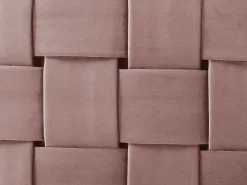 Vente-unique Cabecero tejido de 160 cm, terciopelo viejo. JENNA Rosa Sale