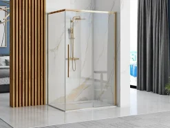 Rea Cabina De Ducha + Plato De Ducha Solar Gold 80X100 Dorado