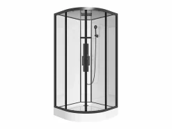 Cabina de ducha de hidromasaje en cuarto de círculo, L90 x l90 x 215 cm, SOLENA^Shower & Design New