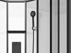 Cabina de ducha de hidromasaje en cuarto de círculo, L90 x l90 x 215 cm, SOLENA^Shower & Design New