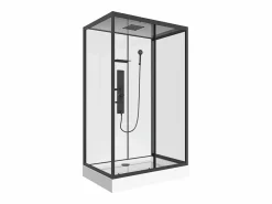 Cabina de ducha de hidromasaje rectangular, Ancho 110 x Prof. 80 x Alt. 215 cm, SULIPA^Shower & Design Hot