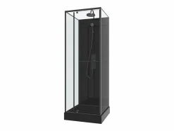 Shower & Design Cabina De Ducha|Cabina de ducha de ángulo reversible, con plato de ducha, Ancho 90 x An90 x Al213/232 cm, DAMILU