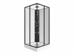 Cabina de ducha de ángulo hidromasaje, Ancho 80 x 80 x Alt. 225 cm, KIVORA^Shower & Design Clearance