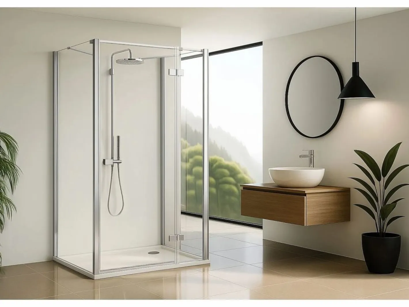 Cabina De Ducha De Pared Atlas Chrome 120X80 Left^Rea Clearance