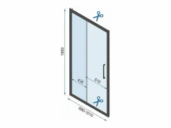 Cabina De Ducha De Pared Rapid Slide Chrome 100X80^Rea Outlet