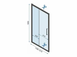 Cabina De Ducha De Pared Rapid Slide Chrome 100X80^Rea Outlet