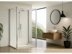 Rea Cabina De Ducha|Cabina De Ducha De Pared Atlas Chrome 120X100 Left
