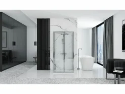 Rea Cabina De Ducha De Pared Rapid Slide Chrome 140X80 Plateado Sale