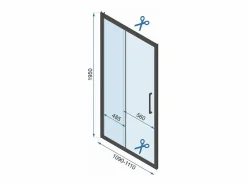 Rea Cabina De Ducha De Pared Rapid Slide 160X100 Chrome Gris Discount