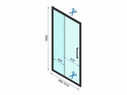 Rea Cabina De Ducha|Cabina De Ducha De Pared Rapid Slide 130X80 Black