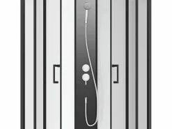 Shower & Design Cabina De Ducha|Cabina de ducha en cuarto de círculo, altura ajustable, Ancho 80 x 80 x Alt. 213/232 cm, ROVATA
